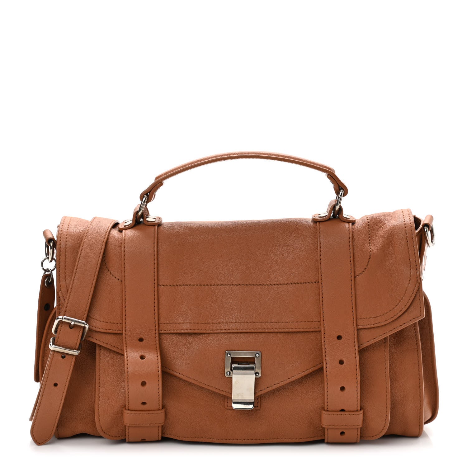 Proenza Schouler Lambskin Medium PS1 Satchel Saddle 1 of 10