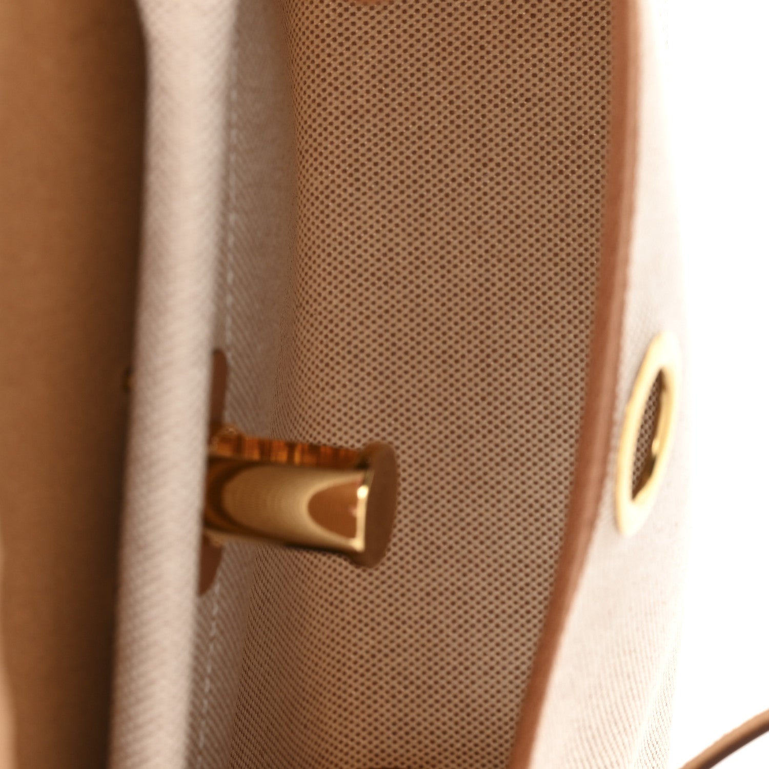 Hermes Military Toile Vache Hunter Herbag Zip Retourne 20 Ecru Beige Fauve 5 of 11