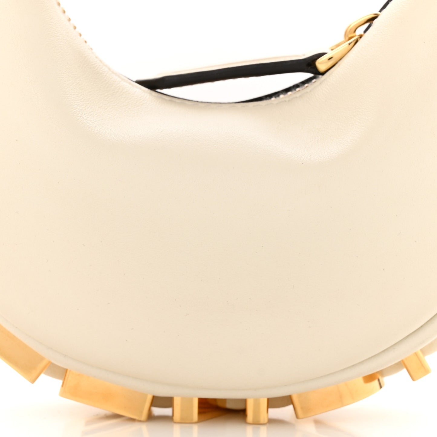 Vitello Grace Matte Nano Fendigraphy Hobo Charm White Ice