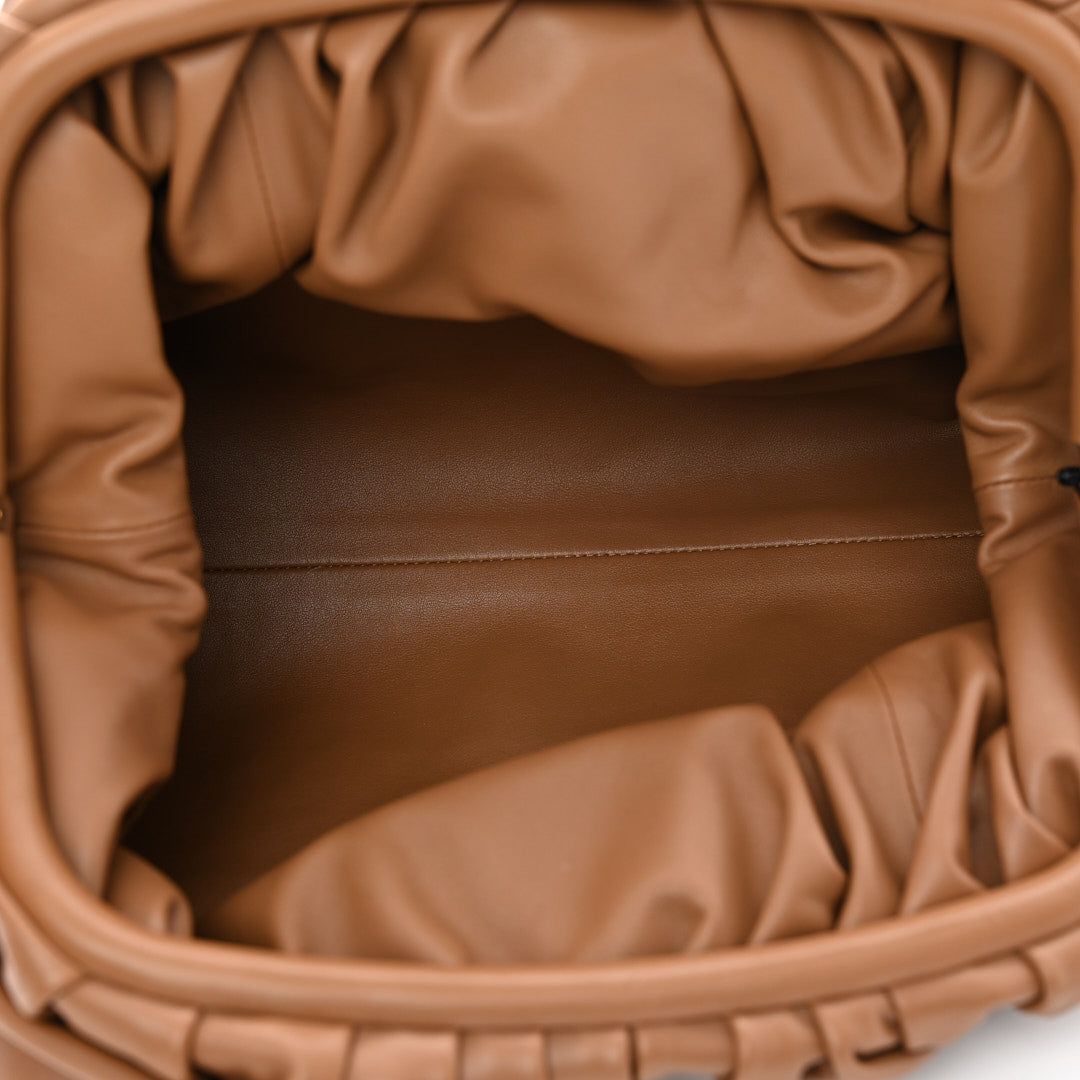 Smooth Butter Calf The Pouch Oversized Clutch Teak