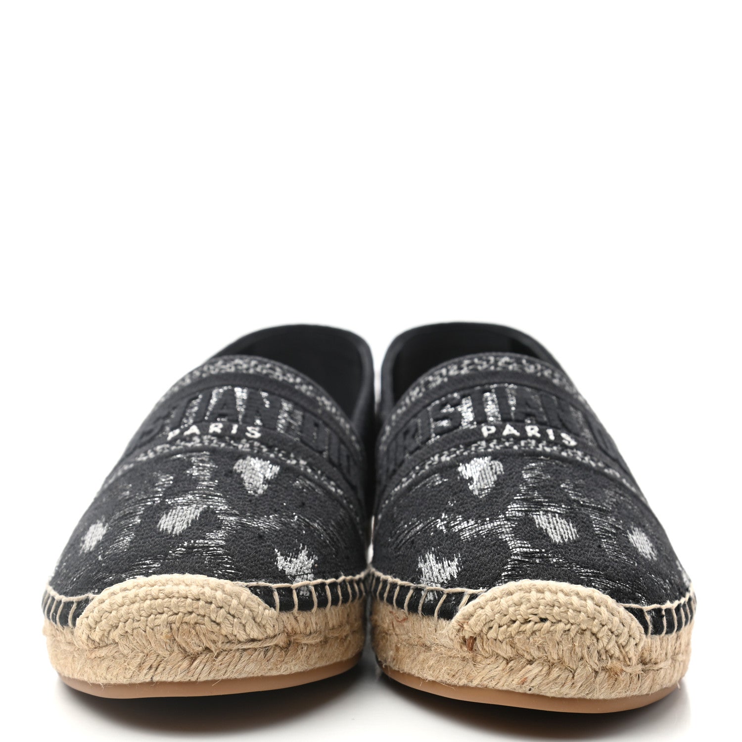 Christian Dior Lurex Embroidered Mizza Granville Espadrille 40 Black 2 of 8