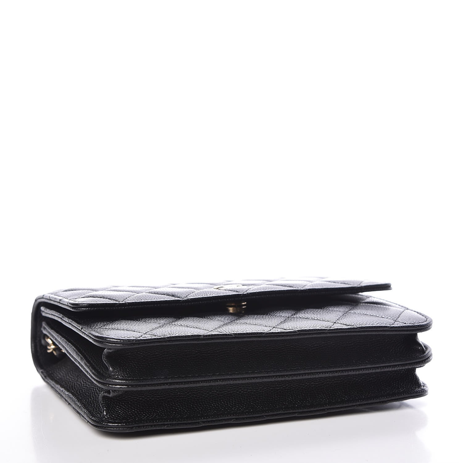 Chanel Caviar Quilted Square Wallet On Chain WOC Black 4 of 11