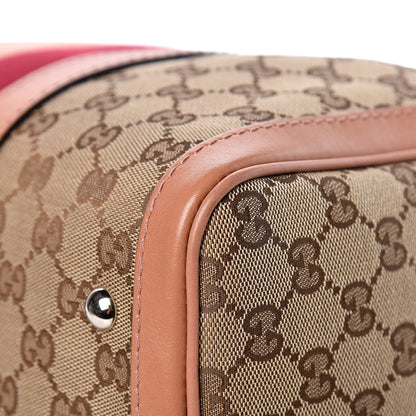Gucci Monogram Vintage Web Medium Boston Pink 9 of 12