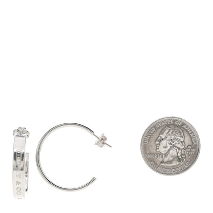Tiffany Sterling Silver Medium 1837 Hoop Earrings 2 of 4