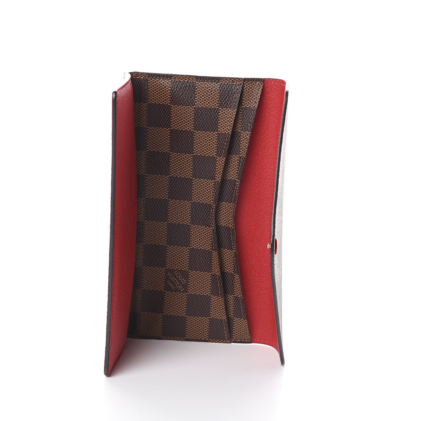 Damier Ebene Josephine Wallet Red