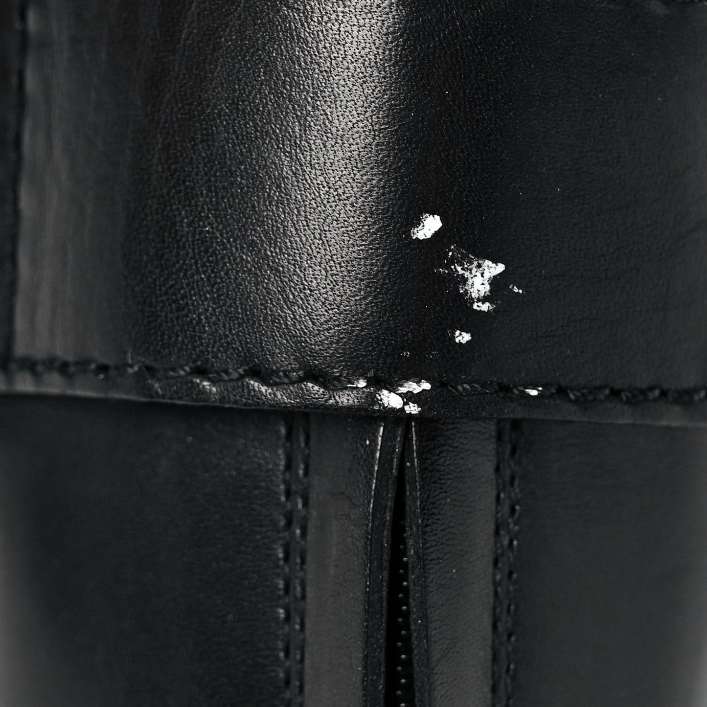 Calfskin Elizabeth Knee High Riding Boots 39.5 Black