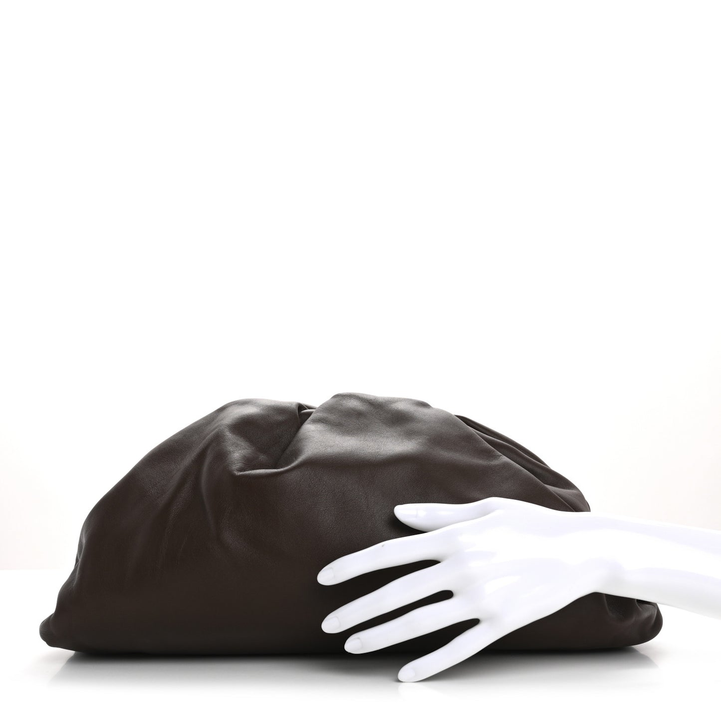 Smooth Butter Calf The Pouch Oversized Clutch Brownie