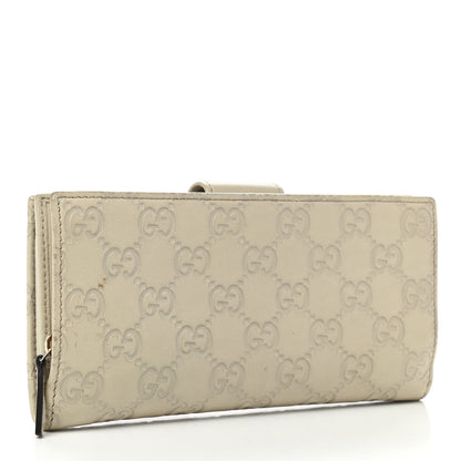 Gucci Guccissima Abbey Continental Wallet Off White 3 of 8
