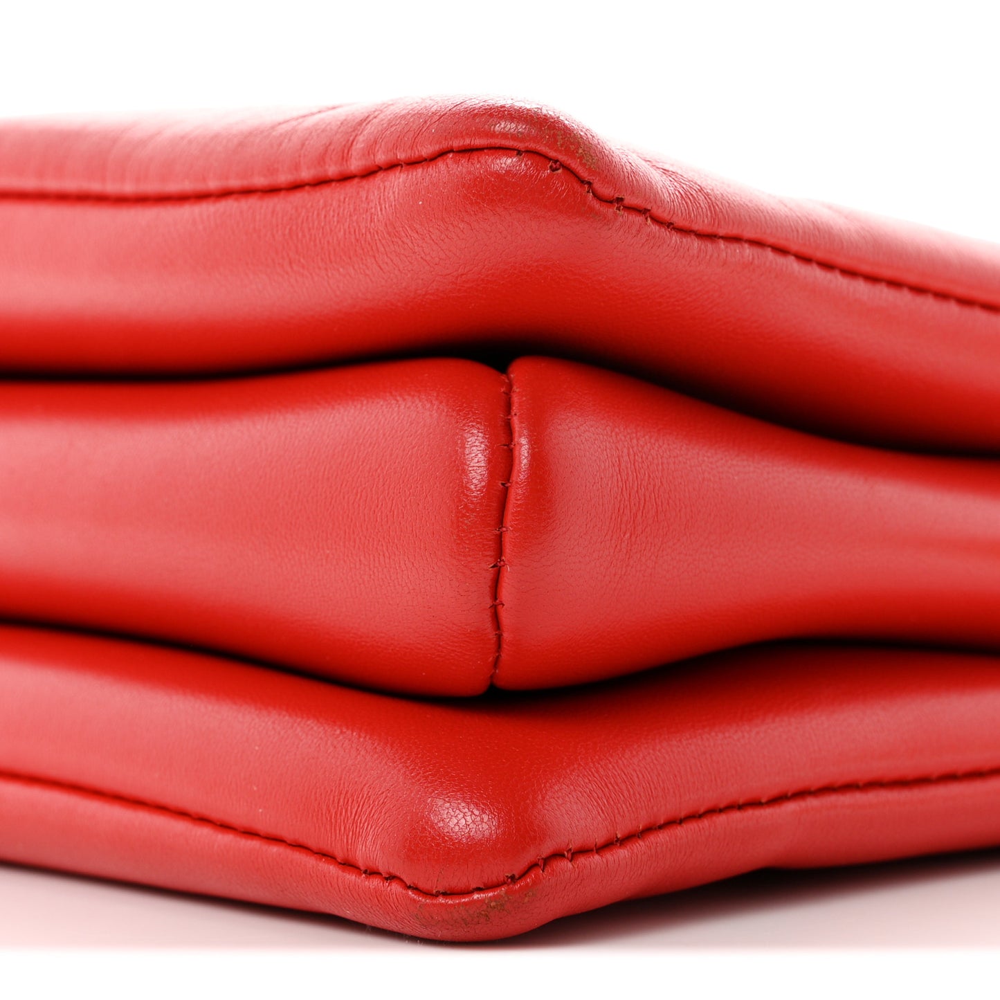 Lambskin Embossed Monogram Coussin PM Coquelicot Red