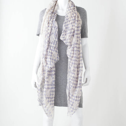 Louis Vuitton Cashmere Silk Damier Azur Stole 2 of 4