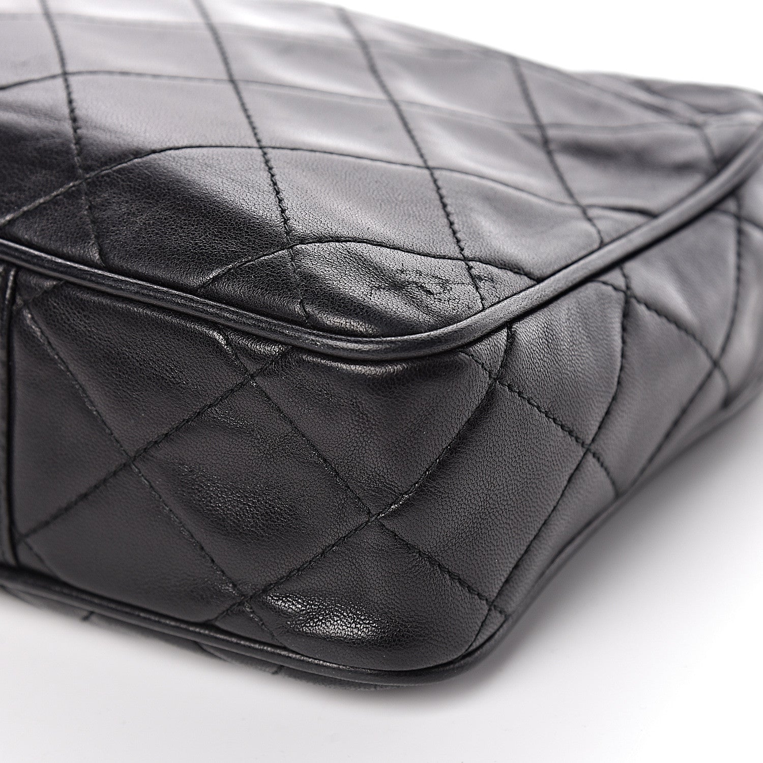 Chanel Lambskin Quilted Camera Case Black 12 of 17