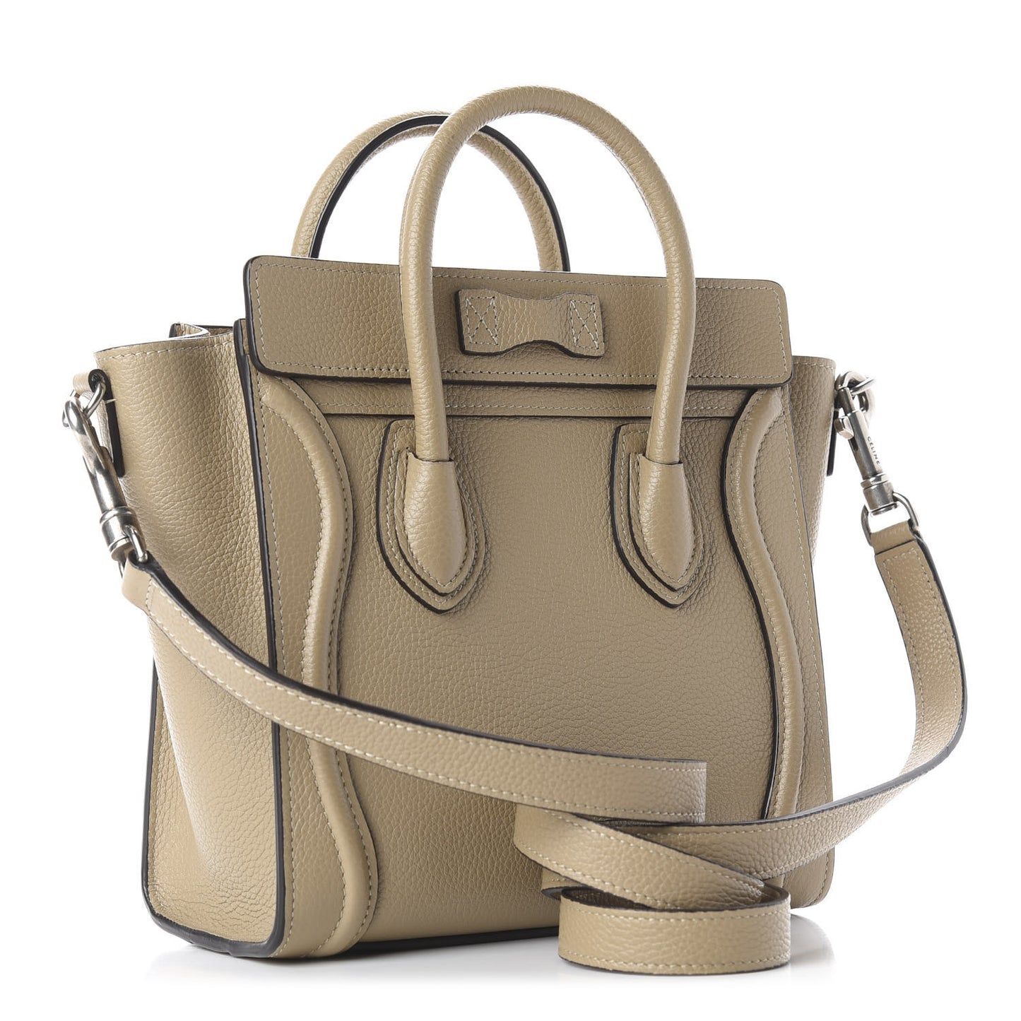 Drummed Calfskin Nano Luggage Dune