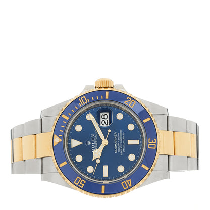 Rolex Stainless Steel 18K Yellow Gold 41mm Submariner Date Watch Royal Blue 126613LB 2 of 6