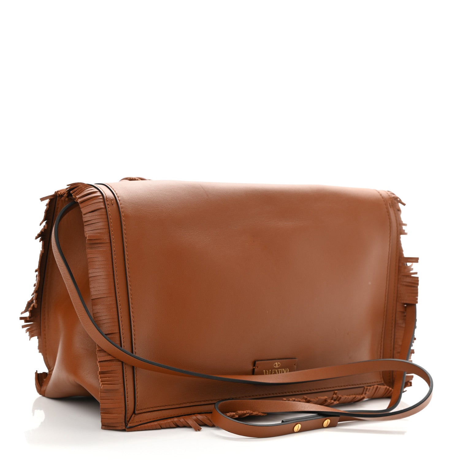 Valentino Garavani Calfskin The Rope Crossbody Bag Saddle Brown 3 of 9