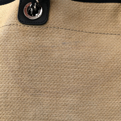 Chanel Canvas Medium Deauville Tote Beige Black 13 of 13