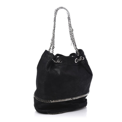 Stella McCartney Chamois Shiny Dotted Falabella Bucket Bag Ruthenium 3 of 9