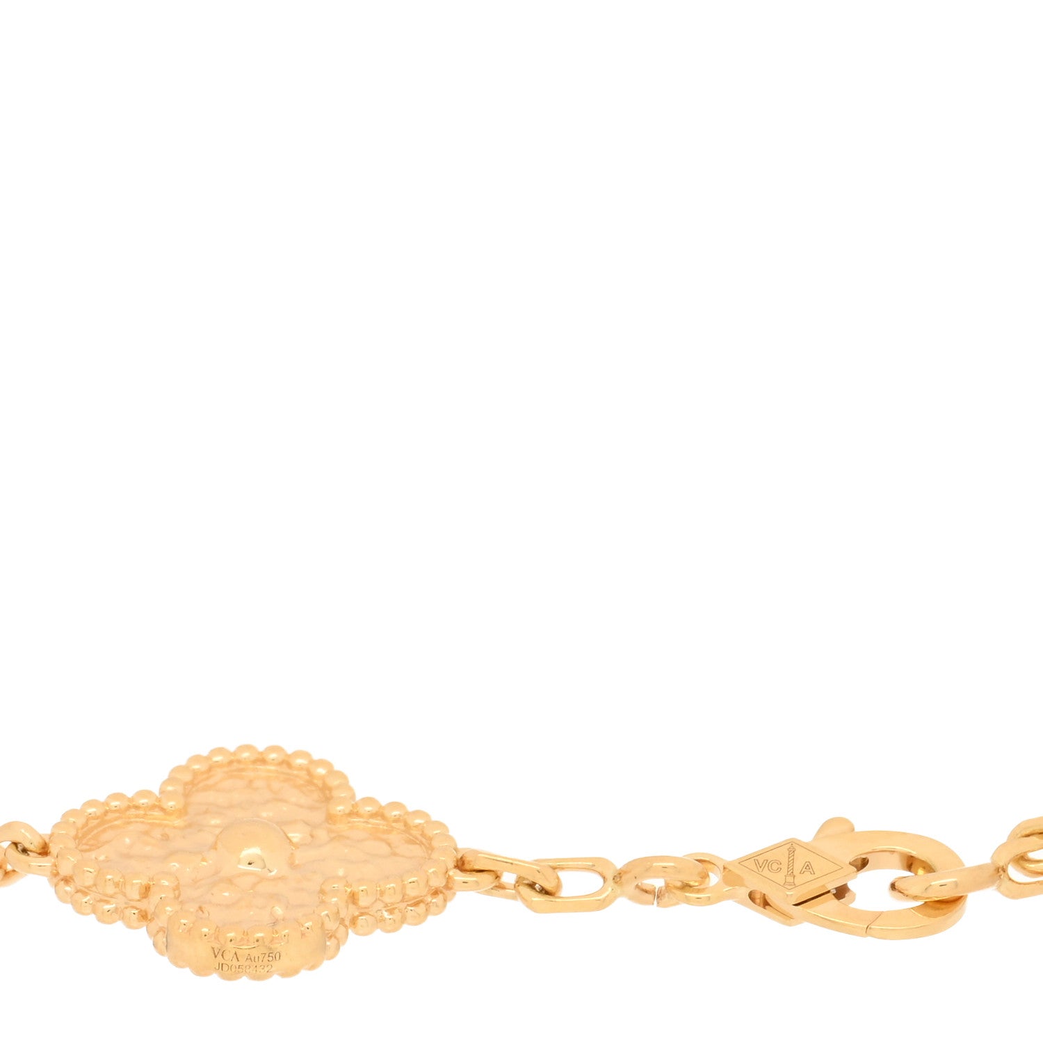 Van Cleef & Arpels 18K Yellow Gold 5 Motifs Vintage Alhambra Bracelet 3 of 4