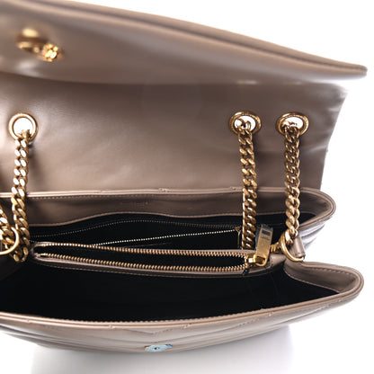 Saint Laurent Calfskin Y Quilted Monogram Medium Loulou Chain Satchel Taupe 4 of 4