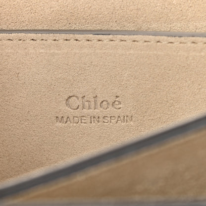 Chloe Suede Calfskin Small Faye Shoulder Bag Majolica Blue 6 of 9