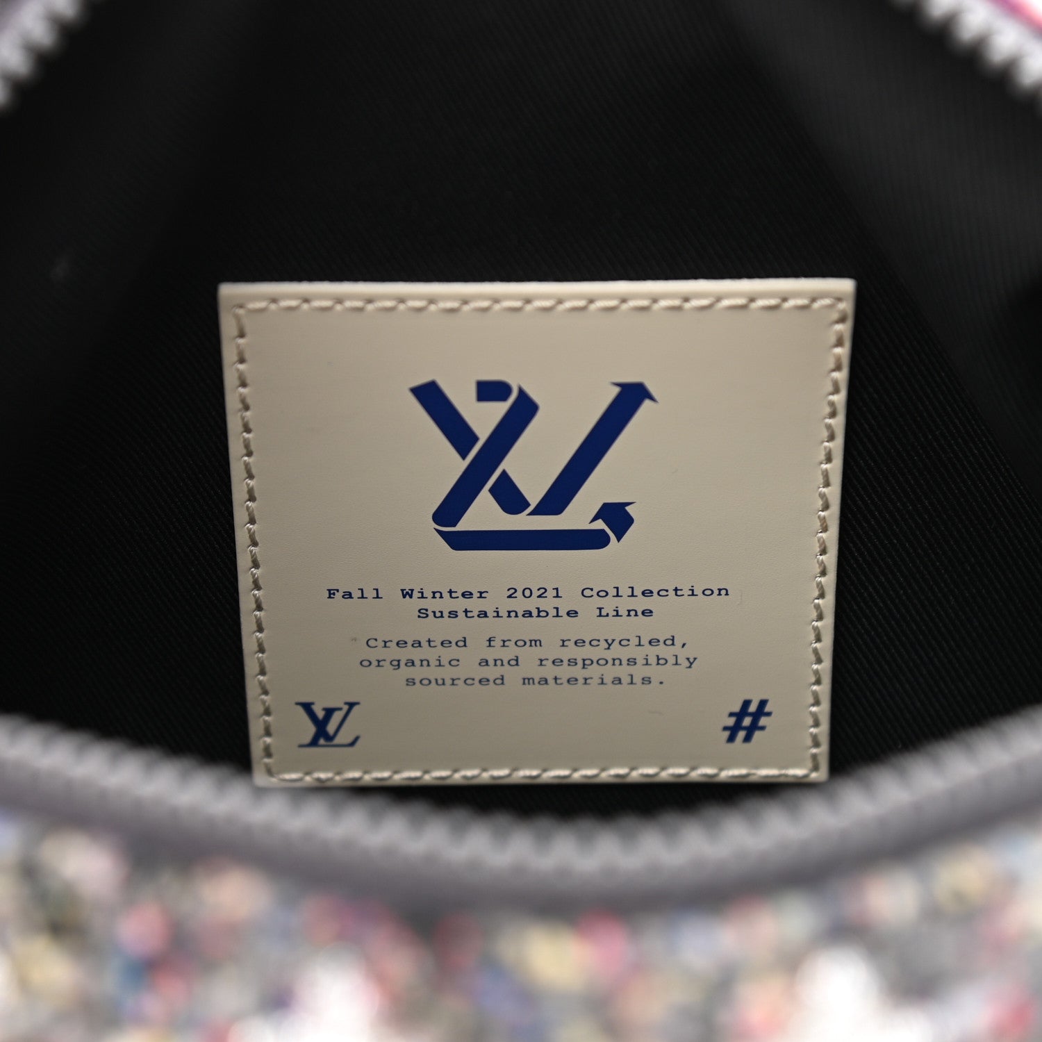 Louis Vuitton Wool Cotton Monogram Jacquard Embroidered LV Felt Soft Trunk Gris 7 of 10