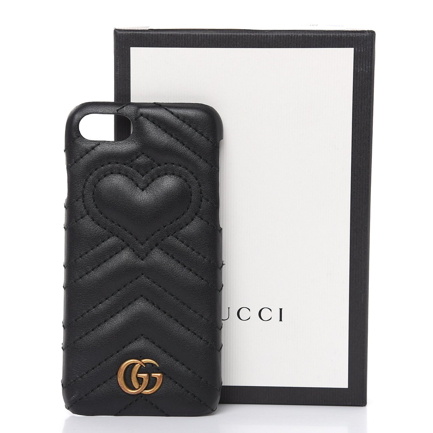 Calfskin Matelasse Marmont iPhone 7 Case Black