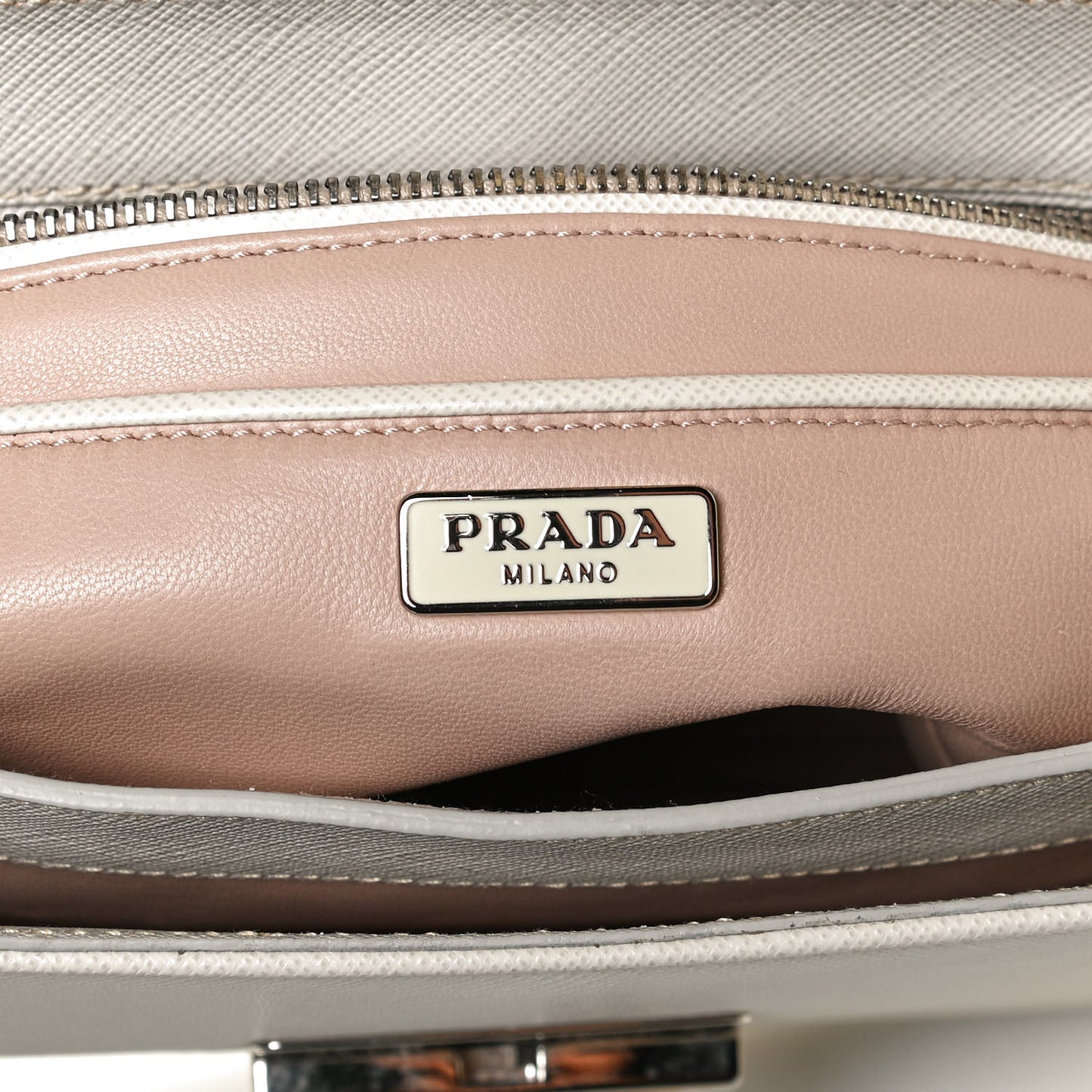 Saffiano Lux Sound Top Handle Pomice