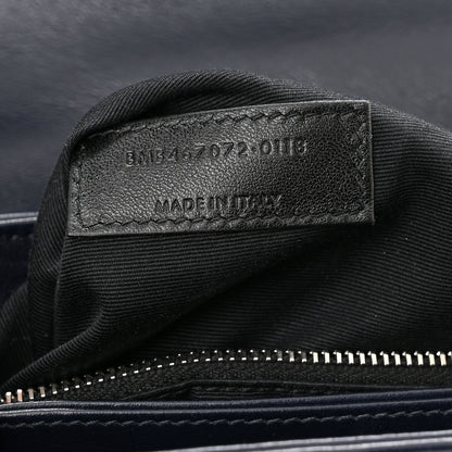 Saint Laurent Calfskin Y Quilted Monogram Toy Loulou Crossbody Bag Medium Blue 8 of 11