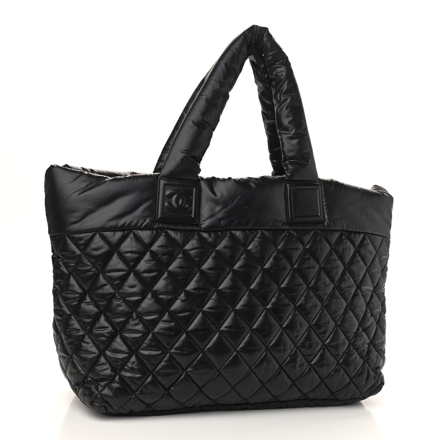 Chanel Nylon Quilted Large Coco Cocoon Tote Black 3 of 9