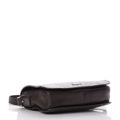 Gucci Guccissima Flap Messenger Bag Dark Brown 4 of 17