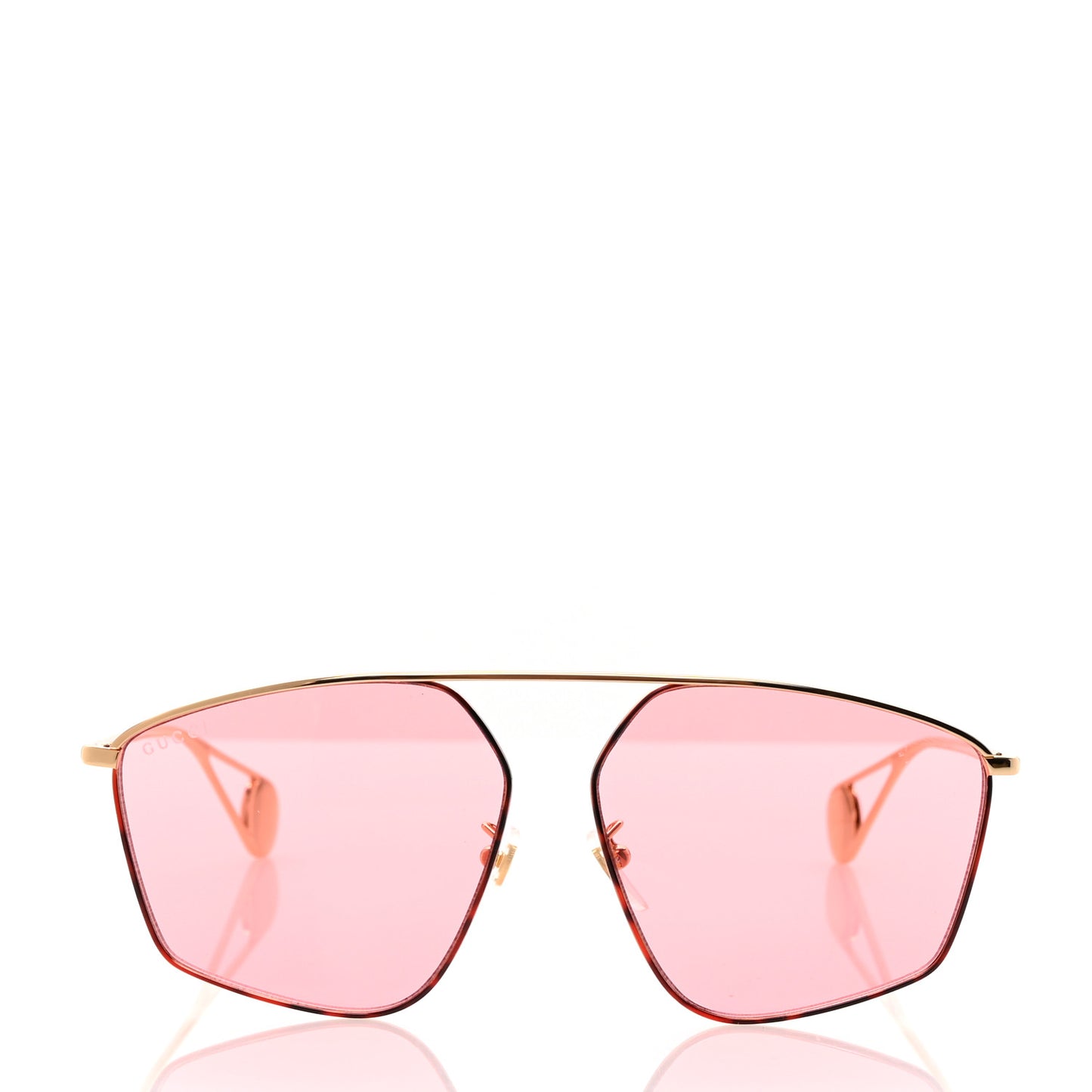 Square Frame GG0437SA Sunglasses Gold