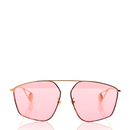 Gucci Square Frame GG0437SA Sunglasses Gold 2 of 8