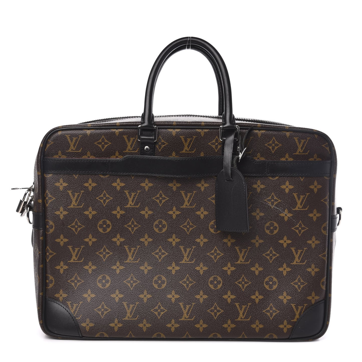 Monogram Macassar Porte Documents Voyage Soft Briefcase