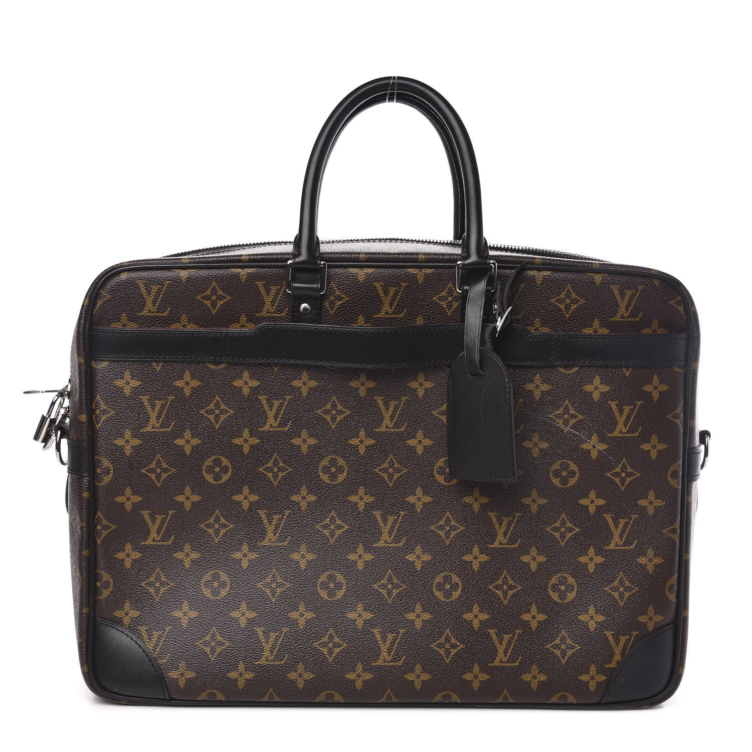 Louis Vuitton Monogram Macassar Porte Documents Voyage Soft Briefcase 1 of 8