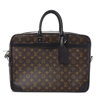Louis Vuitton Monogram Macassar Porte Documents Voyage Soft Briefcase 1 of 8