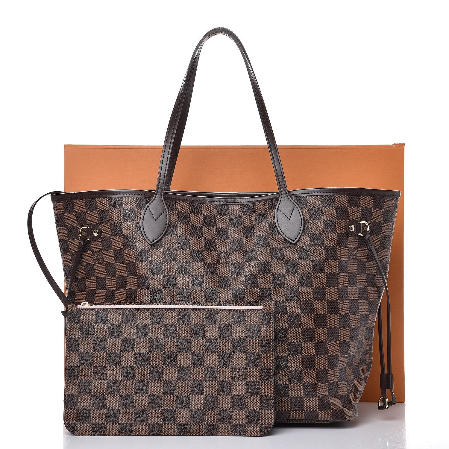 Louis Vuitton Damier Ebene Neo Neverfull MM Rose Ballerine 10 of 10