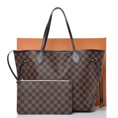 Louis Vuitton Damier Ebene Neo Neverfull MM Rose Ballerine 10 of 10