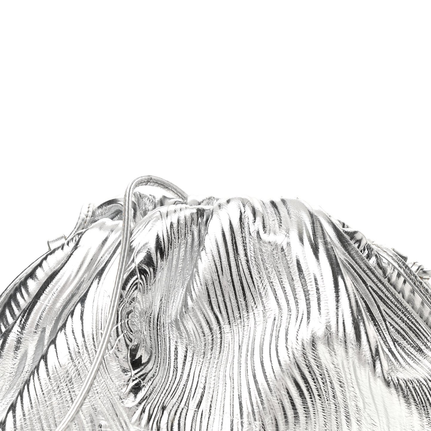 Metallic Bark Calfskin The Mini Pouch Silver