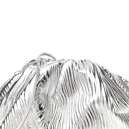 Bottega Veneta Metallic Bark Calfskin The Mini Pouch Silver 7 of 9