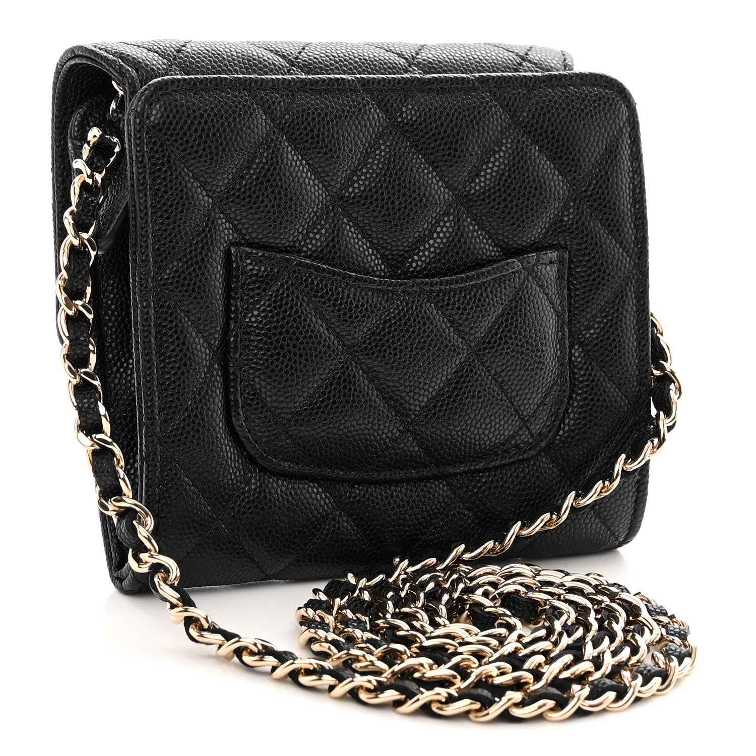 Chanel Caviar Quilted Clutch With Chain Bag Black 3 of 13