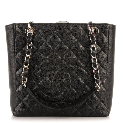 Chanel Caviar Quilted Petit Shopping Tote PST Black 1 of 7