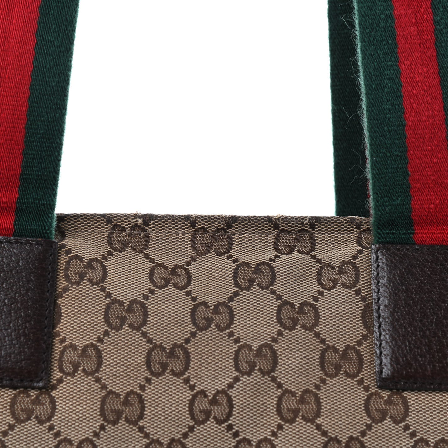 Monogram Web Large Diaper Tote Brown