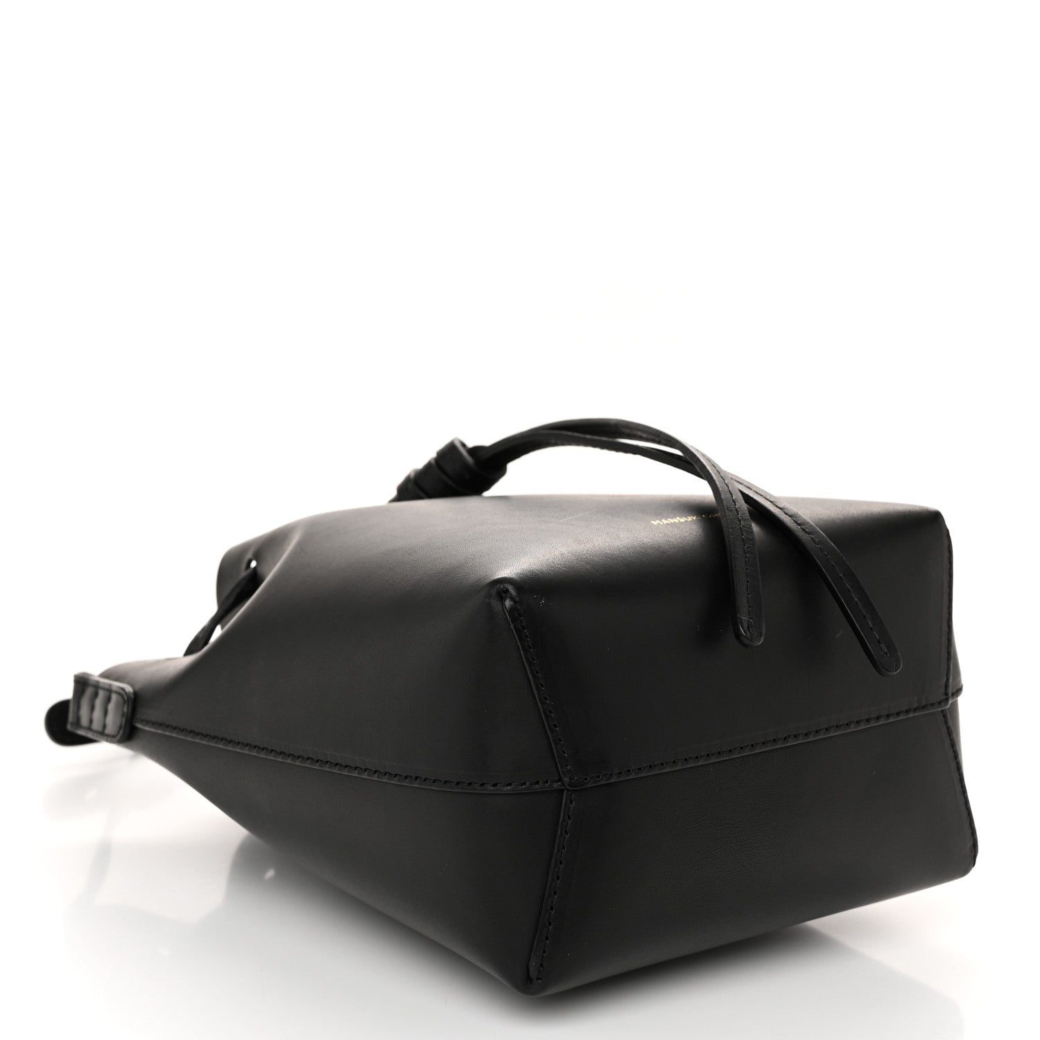 Mansur Gavriel Calfskin Mini Mini Bucket Bag Black Royal Blu 4 of 11