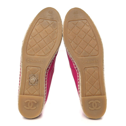 Chanel Lambskin CC Espadrilles 40 Fuchsia Black 5 of 9