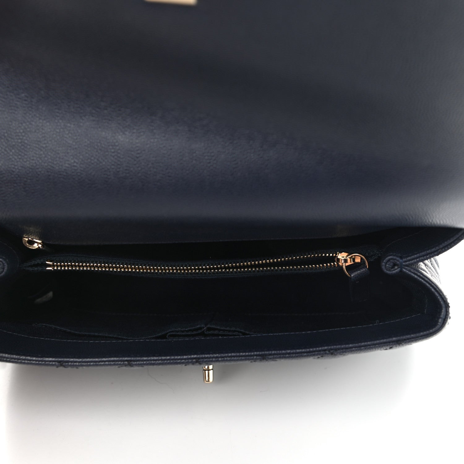 Chanel Caviar Quilted Small Coco Handle Flap Navy 5 of 11