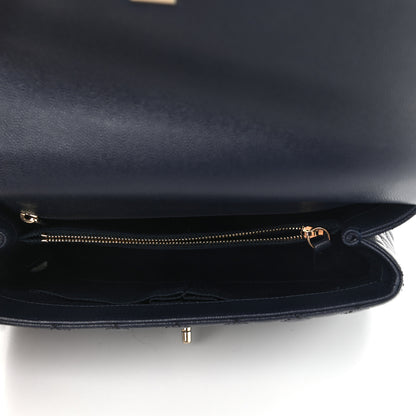 Chanel Caviar Quilted Small Coco Handle Flap Navy 5 of 11