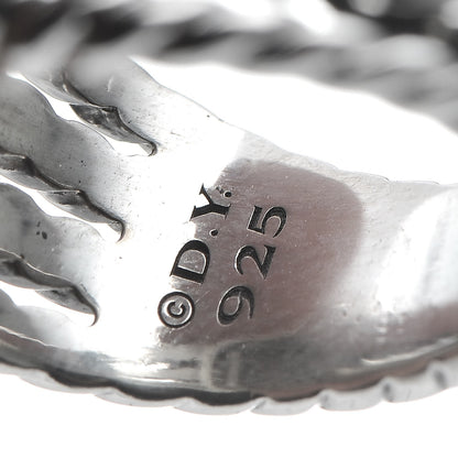 David Yurman Sterling Silver Diamond 16mm Wheaton Ring 54 7 7 of 7