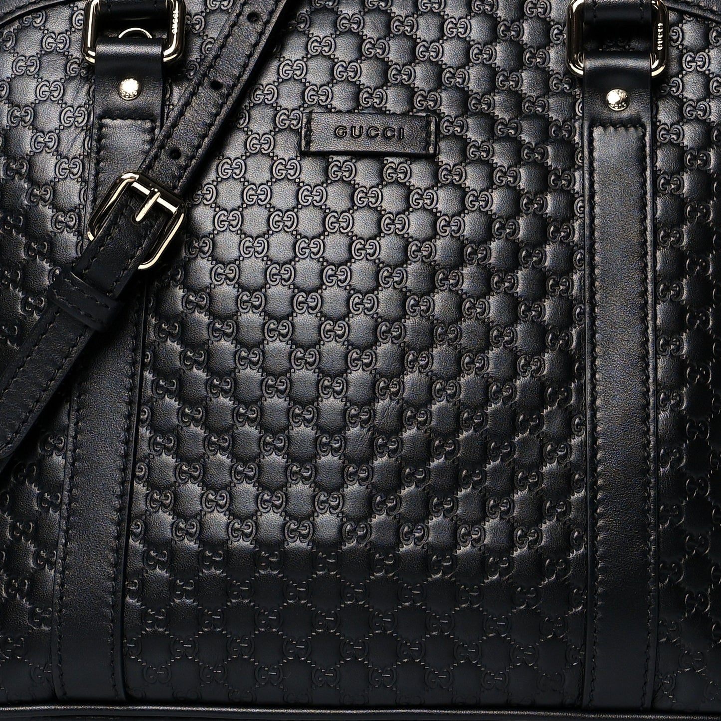 Microguccissima Medium Dome Bag Black