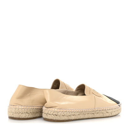 Chanel Lambskin CC Espadrilles 41 Beige Black 5 of 12