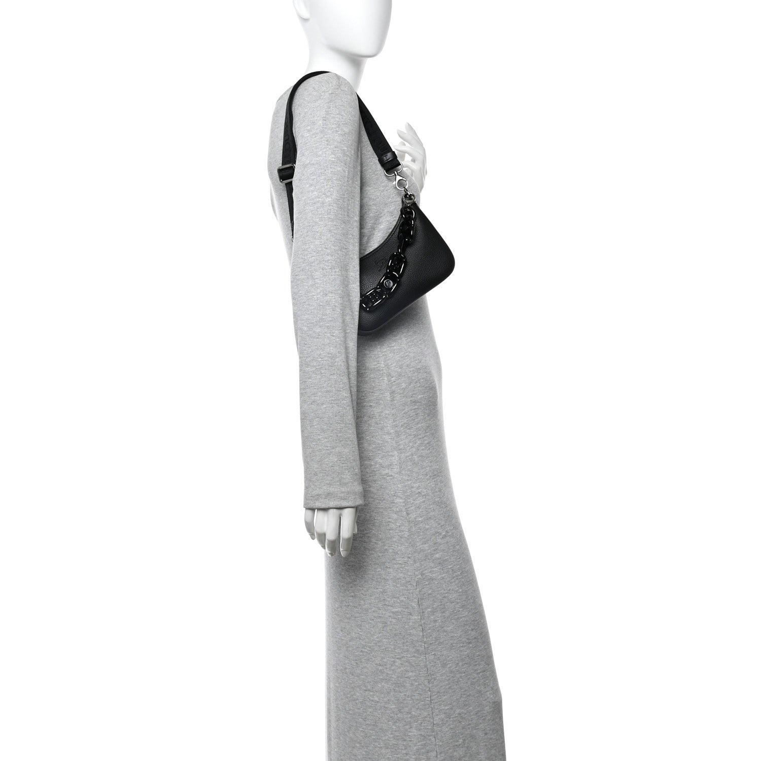 Christian Louboutin Calfskin Mini Loubila Chain Shoulder Bag Black 2 of 11