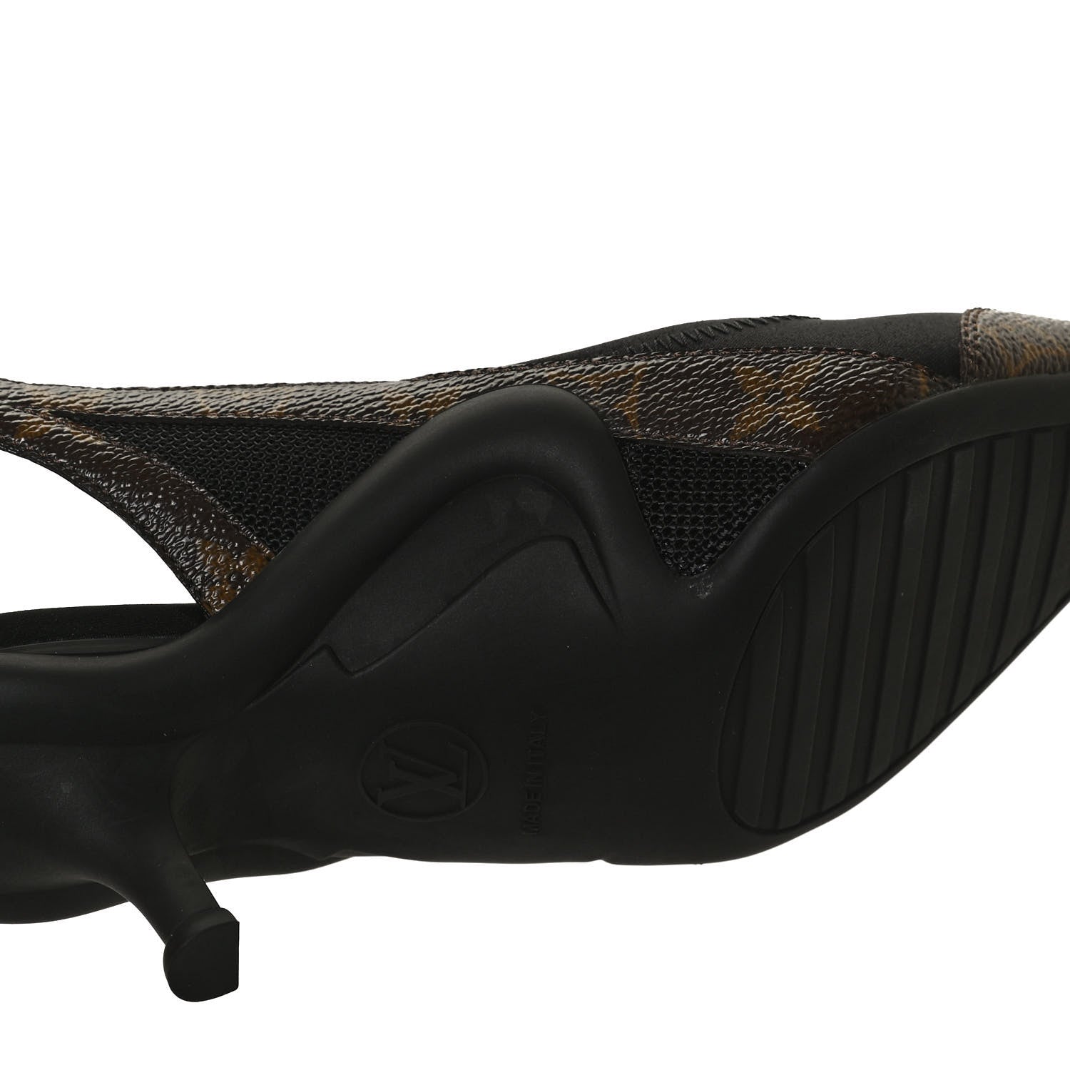 Louis Vuitton Patent Monogram Archlight Slingback Pumps 37 Black 12 of 13